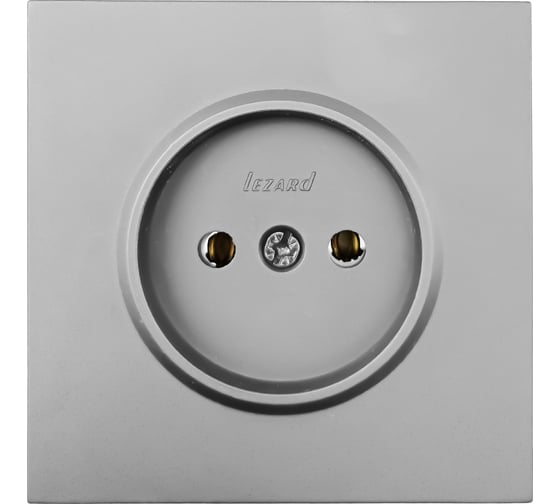 Изображение товара Розетка Lezard ZIMA без заземления, ПБТ, серый матовый, безвинтовой зажим/клемма 704-7488-121BQC