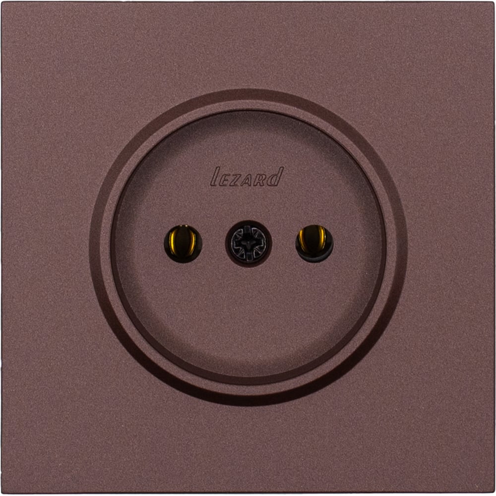 Изображение товара Розетка Lezard ZIMA без заземления для встраивания 1 гнездо Шоколад