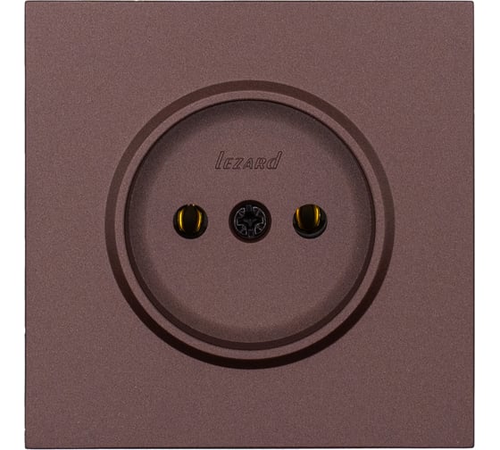 Изображение товара Розетка Lezard ZIMA без заземления, ПБТ, шоколад, безвинтовой зажим/клемма 704-7388-121BQC