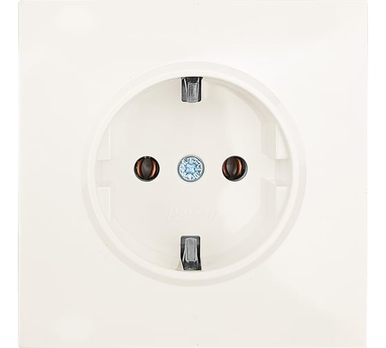 Изображение товара Розетка Lezard ZIMA с заземлением, ПБТ, слоновая кость, безвинтовой зажим/клемма 704-9088-122BQC