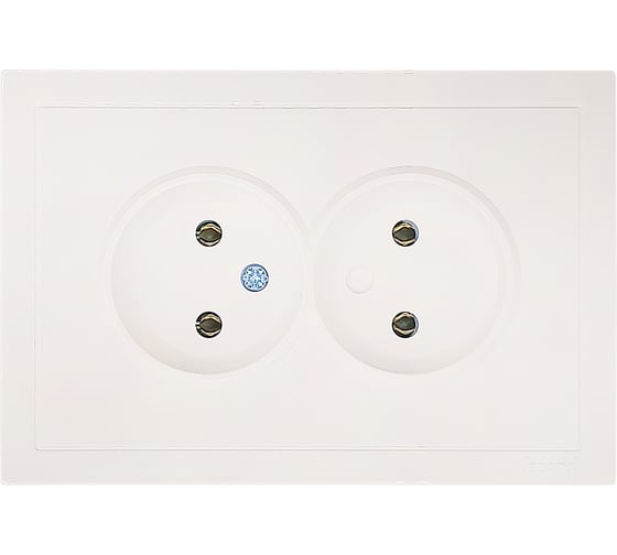 Изображение товара Розетка 2-ая Lezard ZIMA без заземления, ПБТ, слоновая кость, безвинтовой зажим/клемма 704-9000-128BQC
