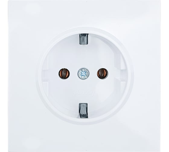 Изображение товара Розетка Lezard ZIMA с заземлением, ПБТ, белая, безвинтовой зажим/клемма 704-0288-122BQC