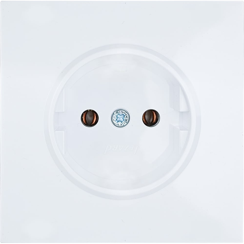 Изображение товара Розетка Lezard ZIMA без заземления, IP20, белая, 1 гнездо, монтаж встройка