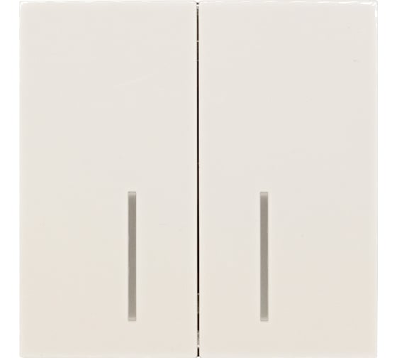 Изображение товара Выключатель Lezard ZIMA 2-ой с подсветкой слоновая кость безвинтовой зажим/клемма 704-9088-112QC