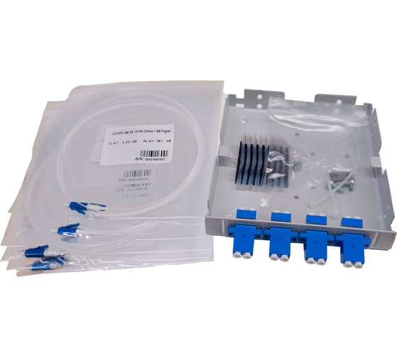 Изображение товара Кросс настенный НК-Групп W4-LC/UPC/SM-4d-8-1 в комплектации на 8 портов W4LCU4d