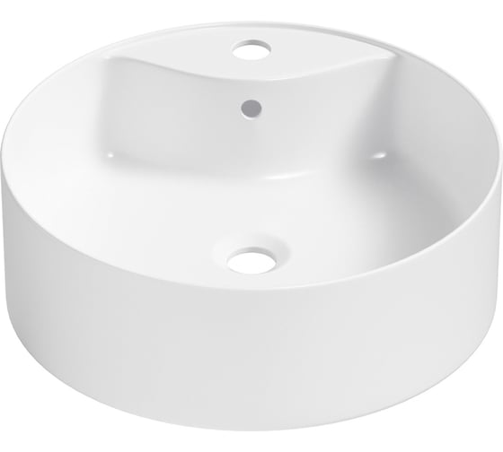 Изображение товара Накладная раковина для ванной комнаты Wellsee Praxis, ширина 46 см, цвет глянцевый белый 32940200S