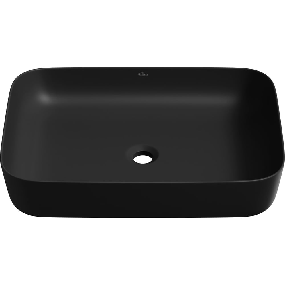 Изображение товара Накладная раковина Wellsee Preen 60 см матовый черный