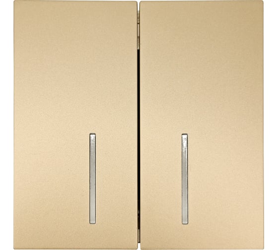 Изображение товара Выключатель Lezard ZIMA 2-ой с подсветкой золото безвинтовой зажим/клемма 704-3688-112QC