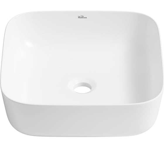 Изображение товара Накладная раковина для ванной комнаты Wellsee Preen, ширина 39 см, цвет глянцевый белый 329701000
