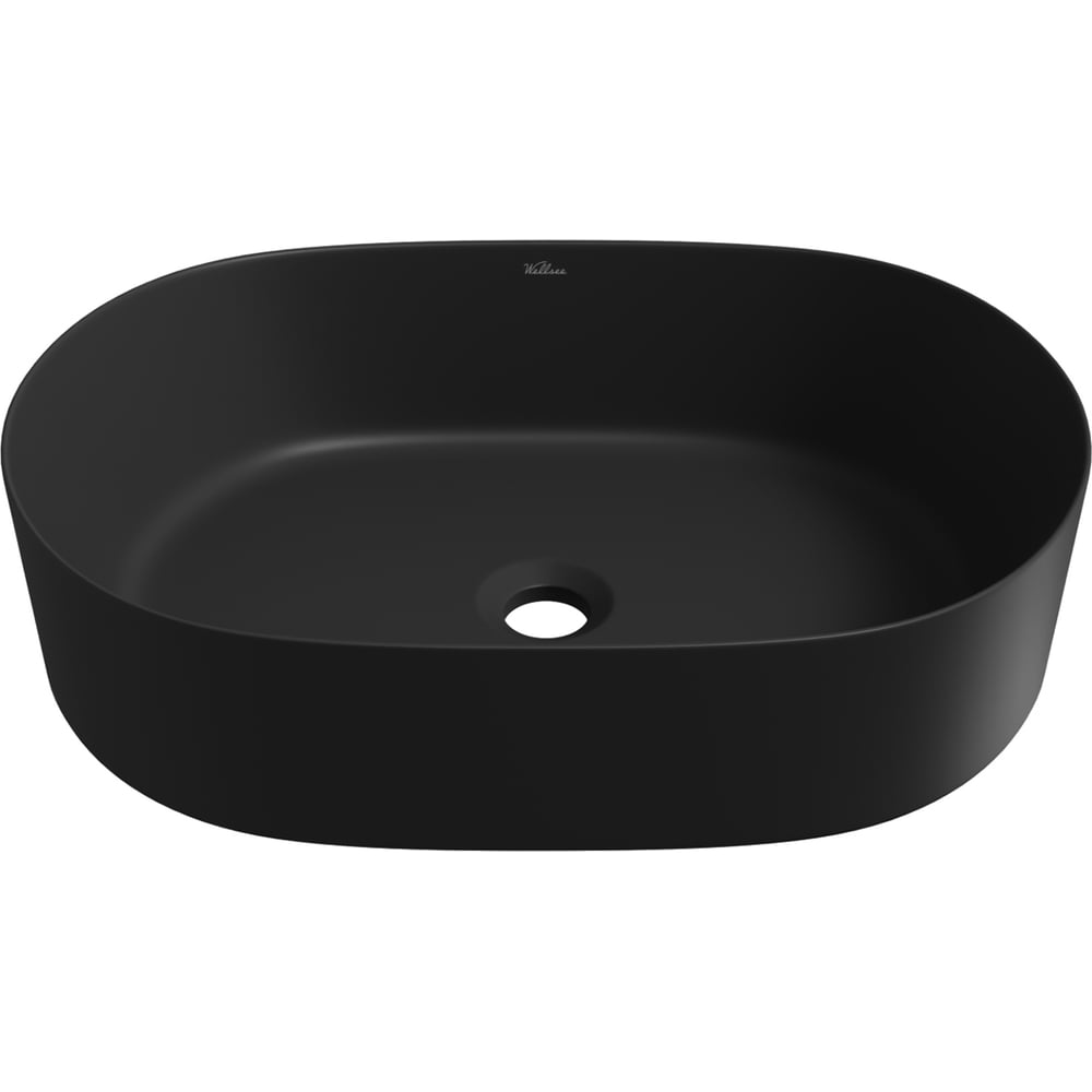 Изображение товара Накладная раковина Wellsee Saint-Germain, чёрная матовая, 56 см