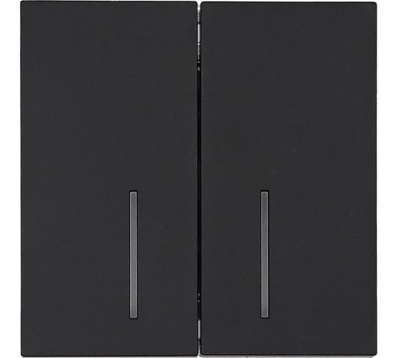 Изображение товара Выключатель Lezard ZIMA 2-ой с подсветкой черный бархат безвинтовой зажим/клемма 704-4288-112QC