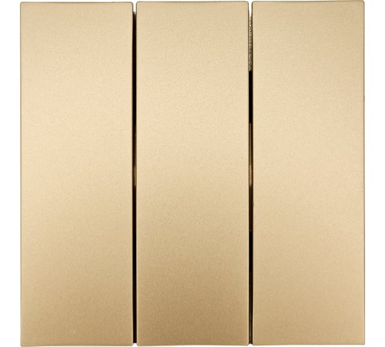 Изображение товара Выключатель Lezard ZIMA тройной золото безвинтовой зажим/клемма 704-3688-109QC