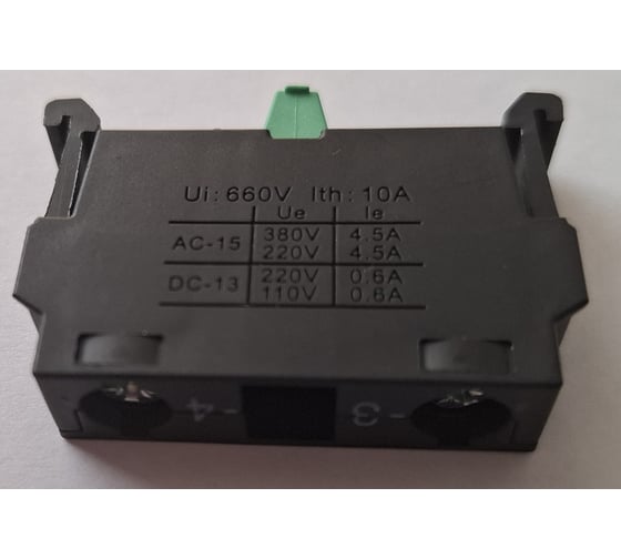 Изображение товара Блок контактный ANDELI LA115-A-10 зеленый 1НО ADL10-071