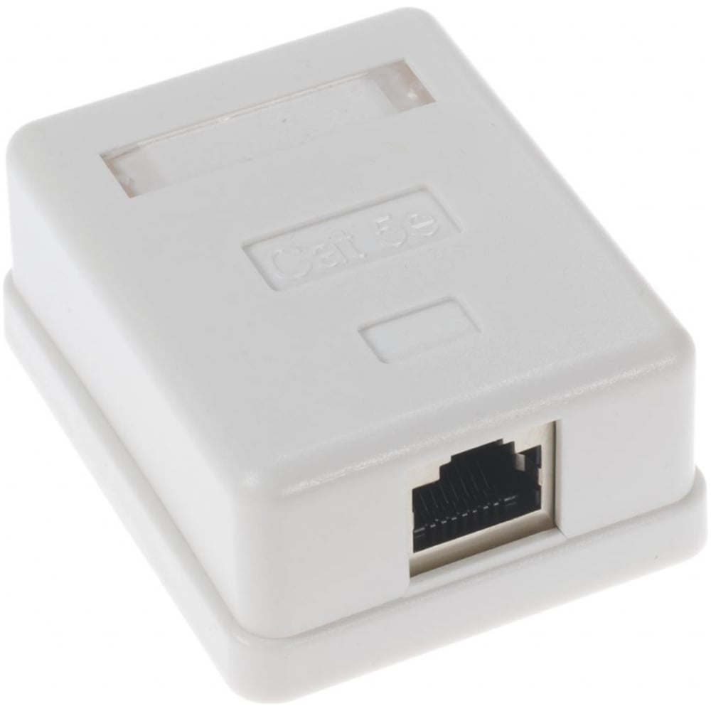 Изображение товара Экранированная компьютерная розетка RJ-45 Cat 5e, 1 порт, белая, Retic, упаковка 100 шт