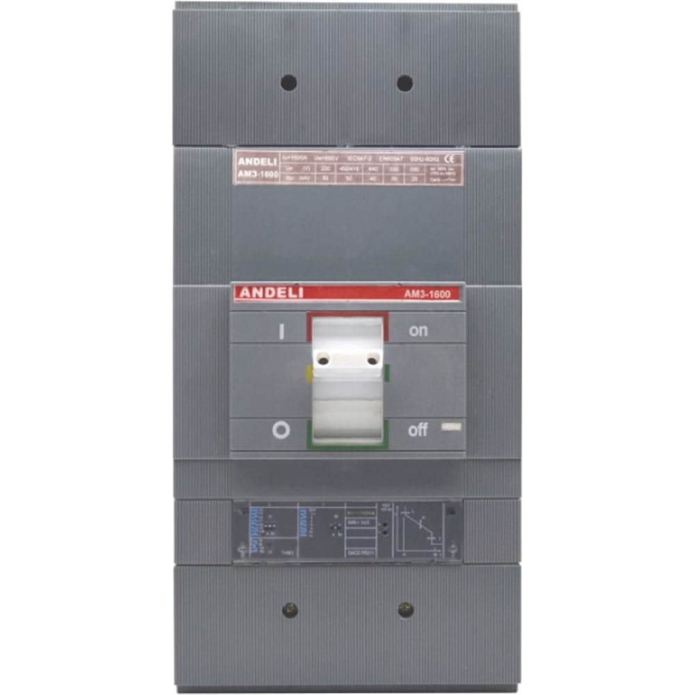 Изображение товара Автоматический выключатель ANDELI AM3-1250L/3P 1000A с электронным расцепителем