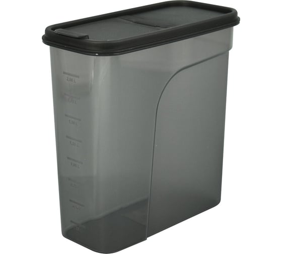 Изображение товара Контейнер для сыпучих продуктов МУЛЬТИДОМ 2.4 л графит 462 404