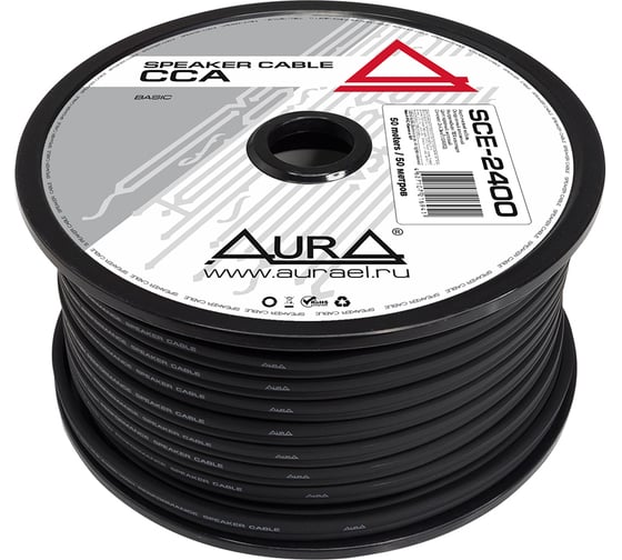 Изображение товара Кабель акустический AURA красный, 4мм2, 50 м/катушка SCE-2400MKII