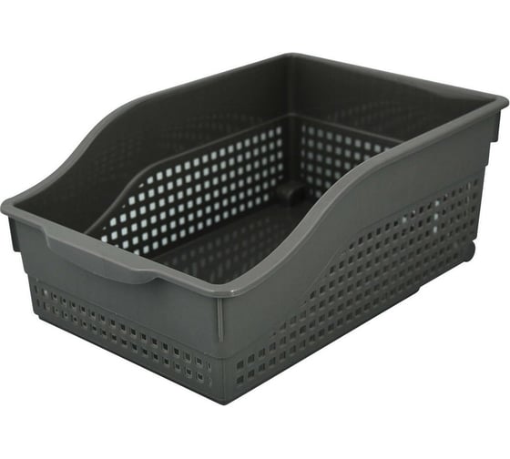 Изображение товара Контейнер хозяйственный МУЛЬТИДОМ Лофт на колесах широкий 305х210х125 мм серый 622 018