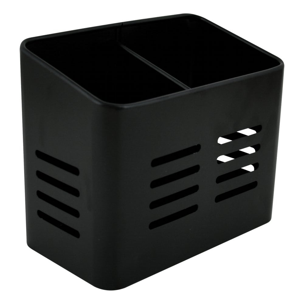 Изображение товара Подставка для столовых приборов МУЛЬТИДОМ 2 секции Лофт 16х13х9 см черная