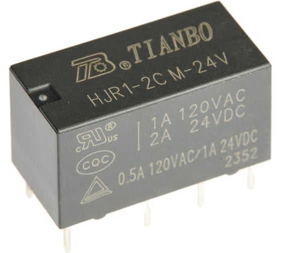 Изображение товара Реле электромагнитное Tianbo RELAY (20 шт/упак) HJR1-2C-M-24VDC 123149