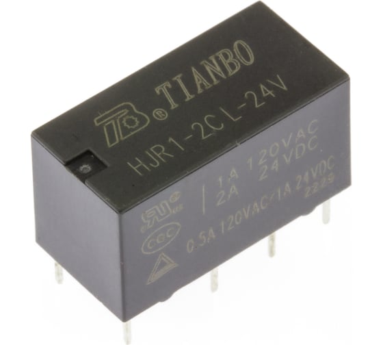 Изображение товара Реле электромагнитное Tianbo RELAY (20 шт/упак) HJR1-2C-L-24VDC 1332