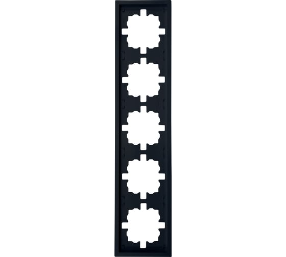 Изображение товара Рамка Lezard ZIMA 5-ая горизонтальная б/вст черный бархат 704-4200-150