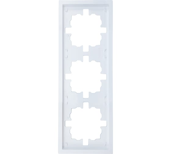 Изображение товара Рамка Lezard ZIMA 3-ая горизонтальная б/вст белая 704-0200-148