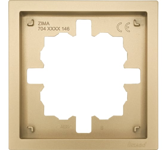 Изображение товара Рамка Lezard ZIMA 1-ая горизонтальная б/вст золото 704-3600-146