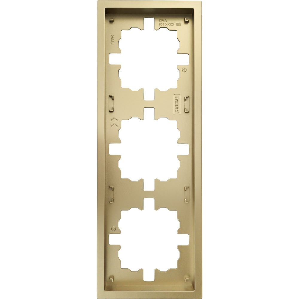 Изображение товара Рамка Lezard ZIMA 3-ая горизонтальная золотая