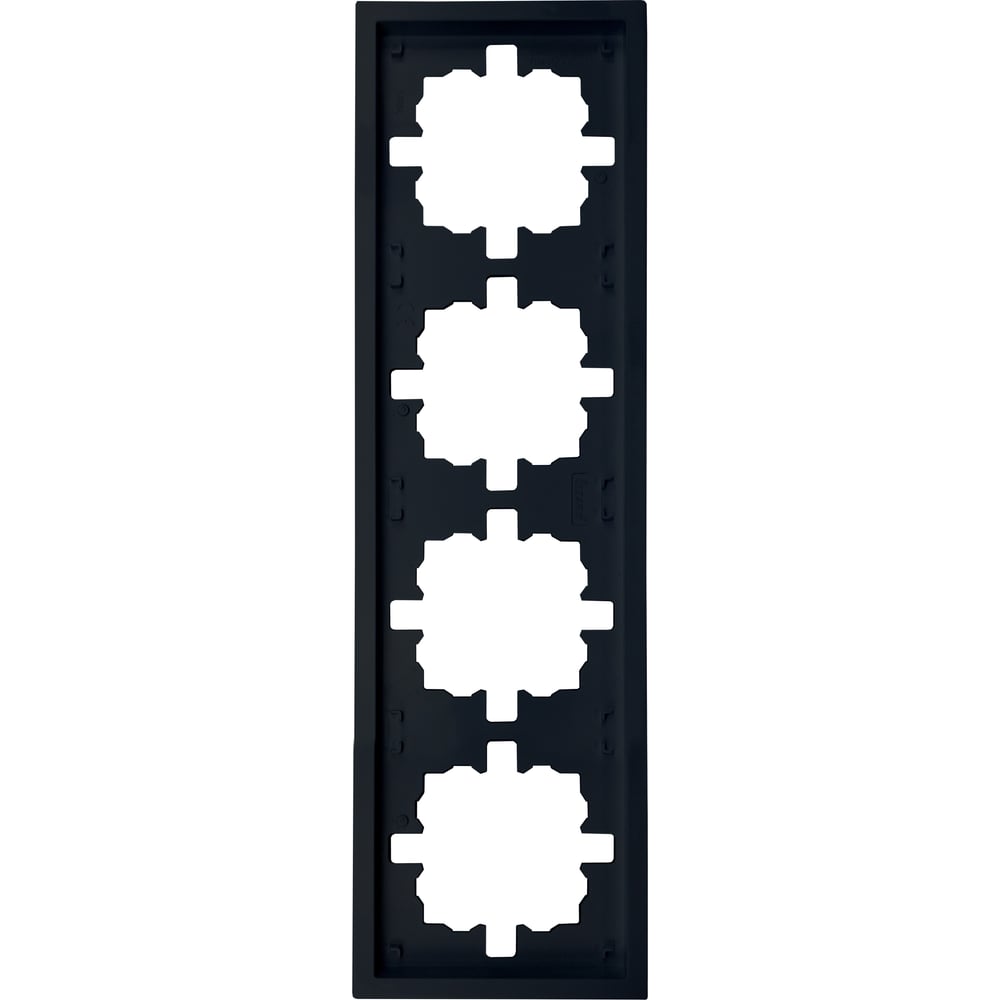 Изображение товара Рамка Lezard ZIMA 4-ая горизонтальная черный бархат IP20