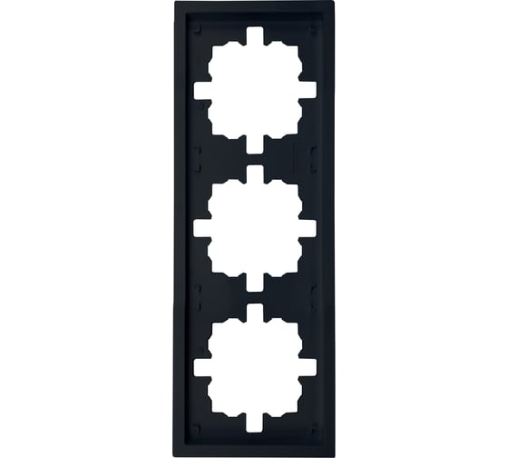 Изображение товара Рамка Lezard ZIMA 3-ая горизонтальная б/вст черный бархат 704-4200-148