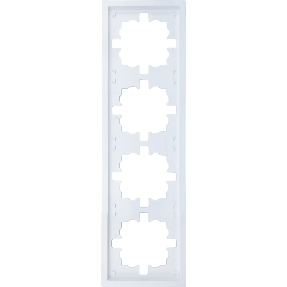 Изображение товара Рамка Lezard ZIMA 4-ая горизонтальная белая для кабельных систем