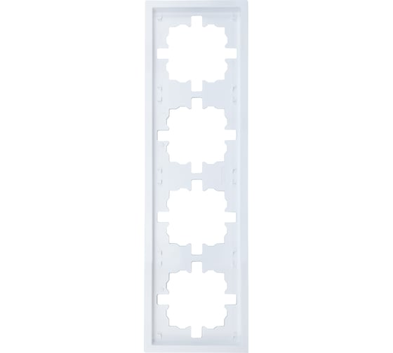 Изображение товара Рамка Lezard ZIMA 4-ая горизонтальная б/вст белая 704-0200-149