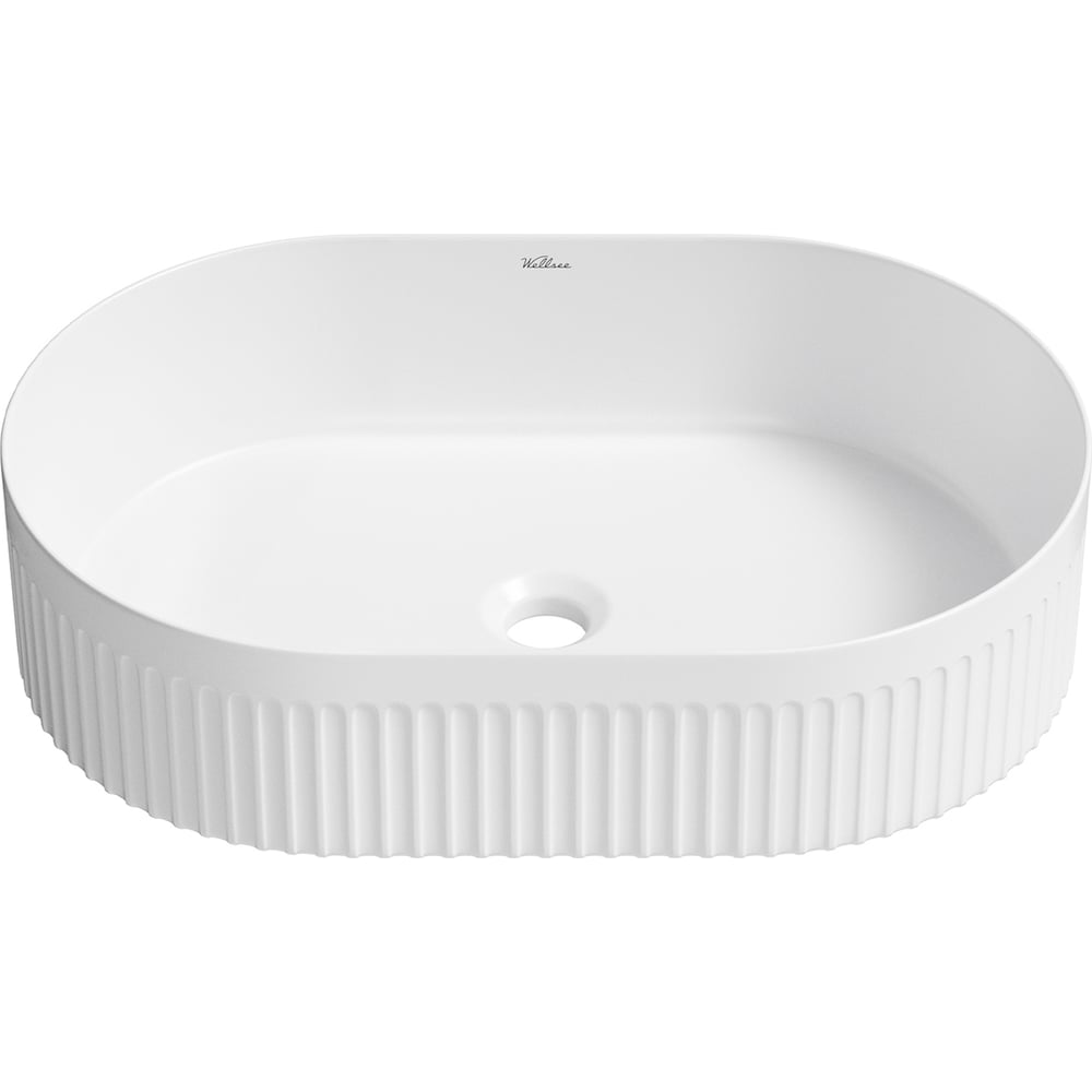 Изображение товара Накладная раковина для ванной Wellsee Festive Fox 2.0 овальная белая 50 см