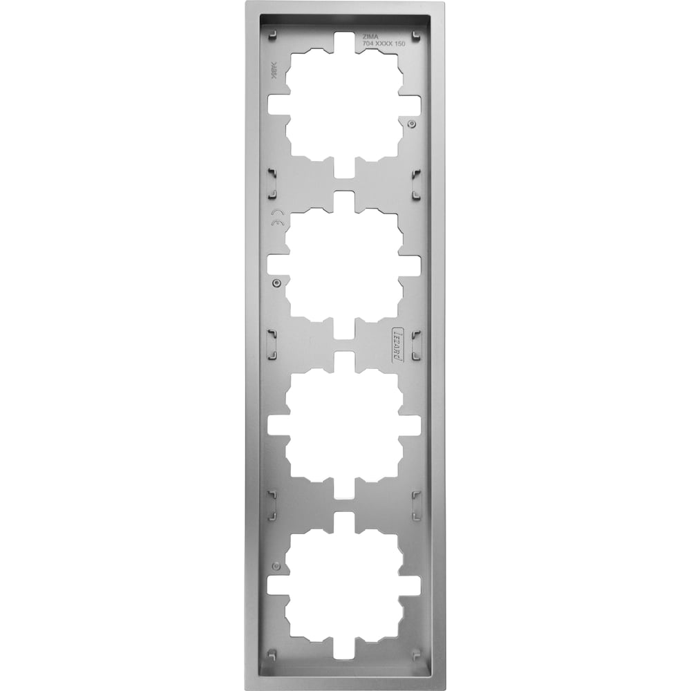 Изображение товара Рамка Lezard ZIMA 4-ая горизонтальная серый матовый для кабельных систем