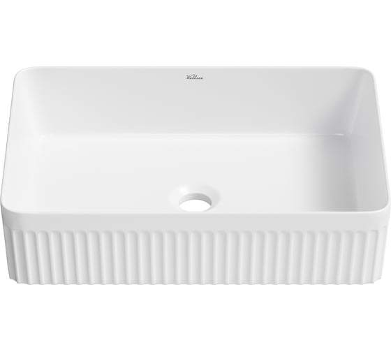 Изображение товара Накладная раковина для ванной Wellsee Festive Fox 2.0 прямоугольная, ширина умывальника 50 см, цвет глянцевый белый 319605000