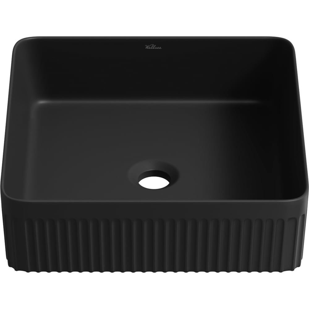 Изображение товара Накладная раковина Wellsee Festive Fox 2.0 квадратная черная