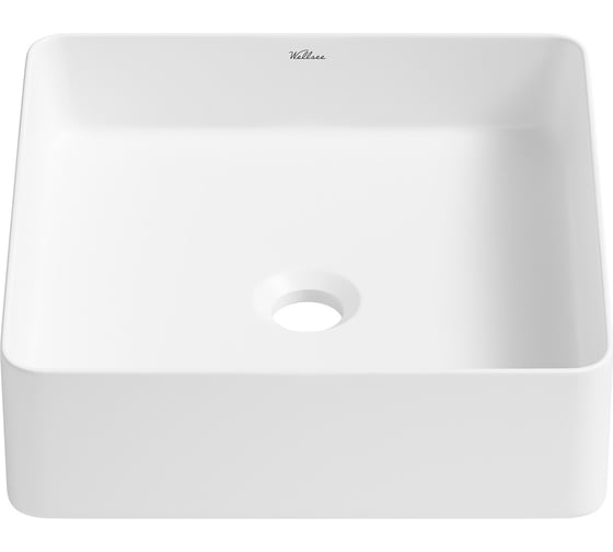Изображение товара Накладная раковина для ванной Wellsee FreeDom 2.0 квадратная, ширина умывальника 36 см, цвет матовый белый 323009000