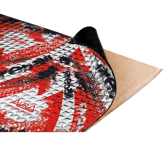 Изображение товара Виброизоляционный материал AURA 2.5 мм + 60 мкм фольга, 600x500 мм, 15 листов VDM-FIREBALL-M3