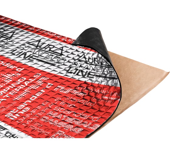 Изображение товара Виброизоляционный материал AURA 3.0 мм, 0.5x0.7 м, 0.35 м2, 10 листов VDM-M3