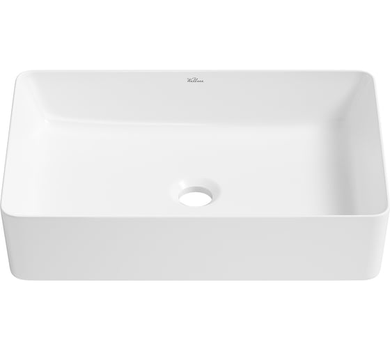 Изображение товара Накладная раковина для ванной Wellsee FreeDom 2.0 прямоугольная, ширина умывальника 50 см, цвет глянцевый белый 323003000