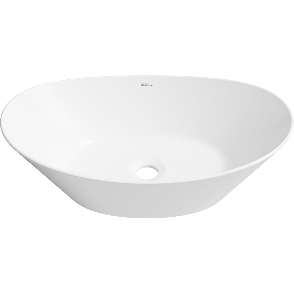 Изображение товара Накладная овальная раковина Wellsee Dulcet Tones 46 см глянцевая белая