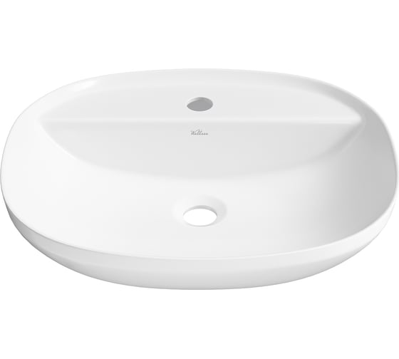Изображение товара Накладная раковина для ванной Wellsee Cute Twin R овальная, ширина умывальника 50 см, цвет глянцевый белый 318402000
