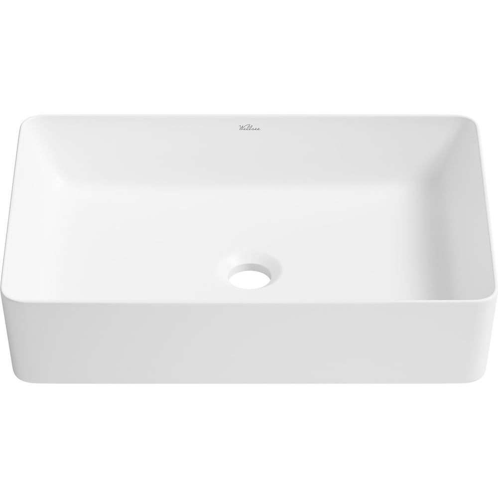 Изображение товара Накладная раковина для ванной Wellsee FreeDom 2.0 прямоугольная белая матовая