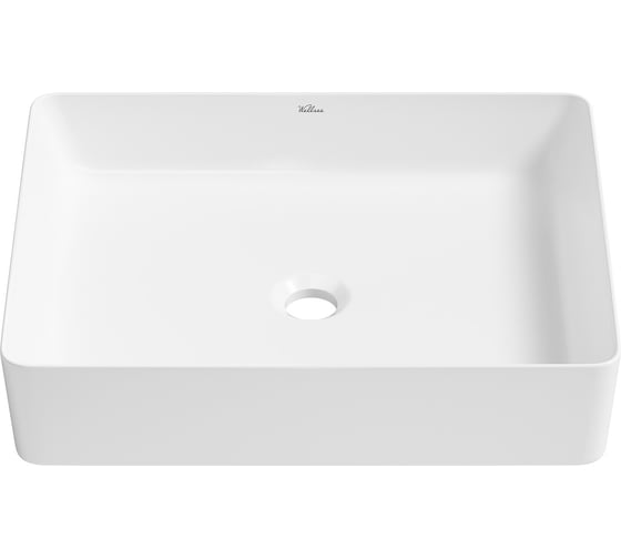 Изображение товара Накладная раковина для ванной Wellsee FreeDom 2.0 прямоугольная, ширина умывальника 51 см, цвет глянцевый белый 323004000