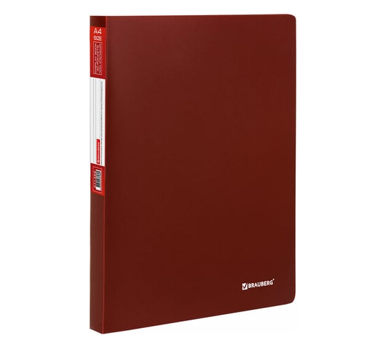 Изображение товара Папка BRAUBERG 40 вкладышей Office, красная, 0.6 мм 271328