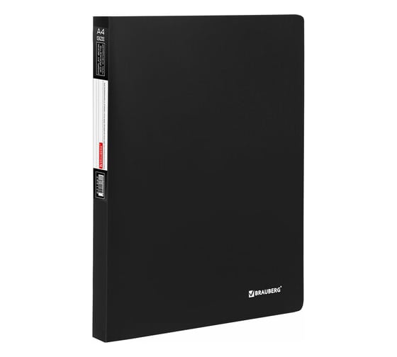 Изображение товара Папка BRAUBERG 40 вкладышей Office, черная, 0.6 мм 271327