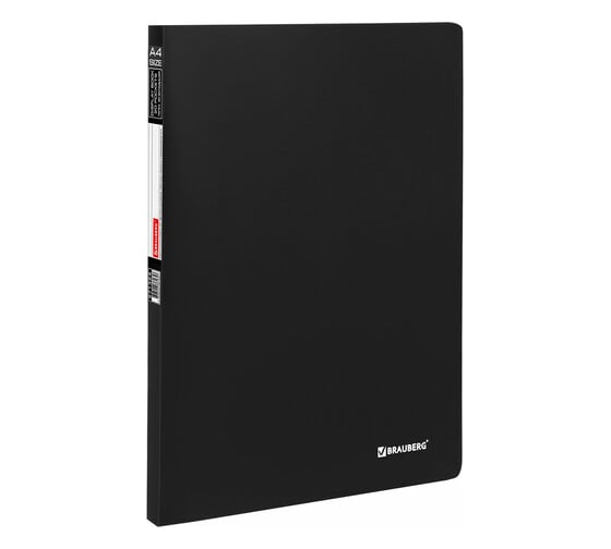 Изображение товара Папка BRAUBERG 20 вкладышей Office, черная, 0.5 мм 271324