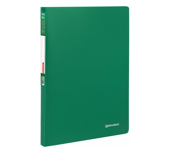 Изображение товара Папка BRAUBERG 30 вкладышей Office, зеленая, 0.5 мм 271326