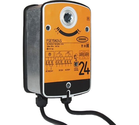 Изображение товара Электропривод Ventart FSE15N24S ON/OFF, реверсивный для противопож. клапанов с 2-я доп.переключател 4687203897994